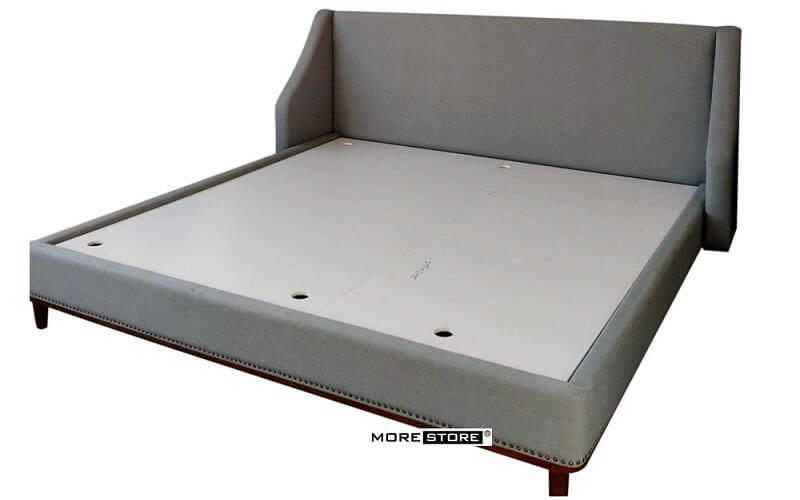 Mẫu thiết kế giường ngủ đẹp bọc nỉ cao cấp được đóng tại xưởng MoreSofa - MHG 00020